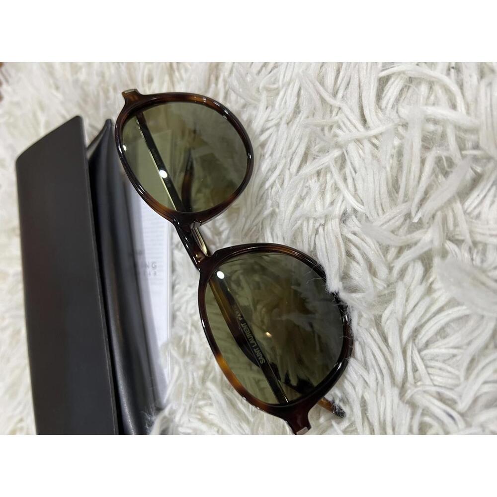 SAINT LAURENT AVANA- SILVER-GREEN sunglasses sl110